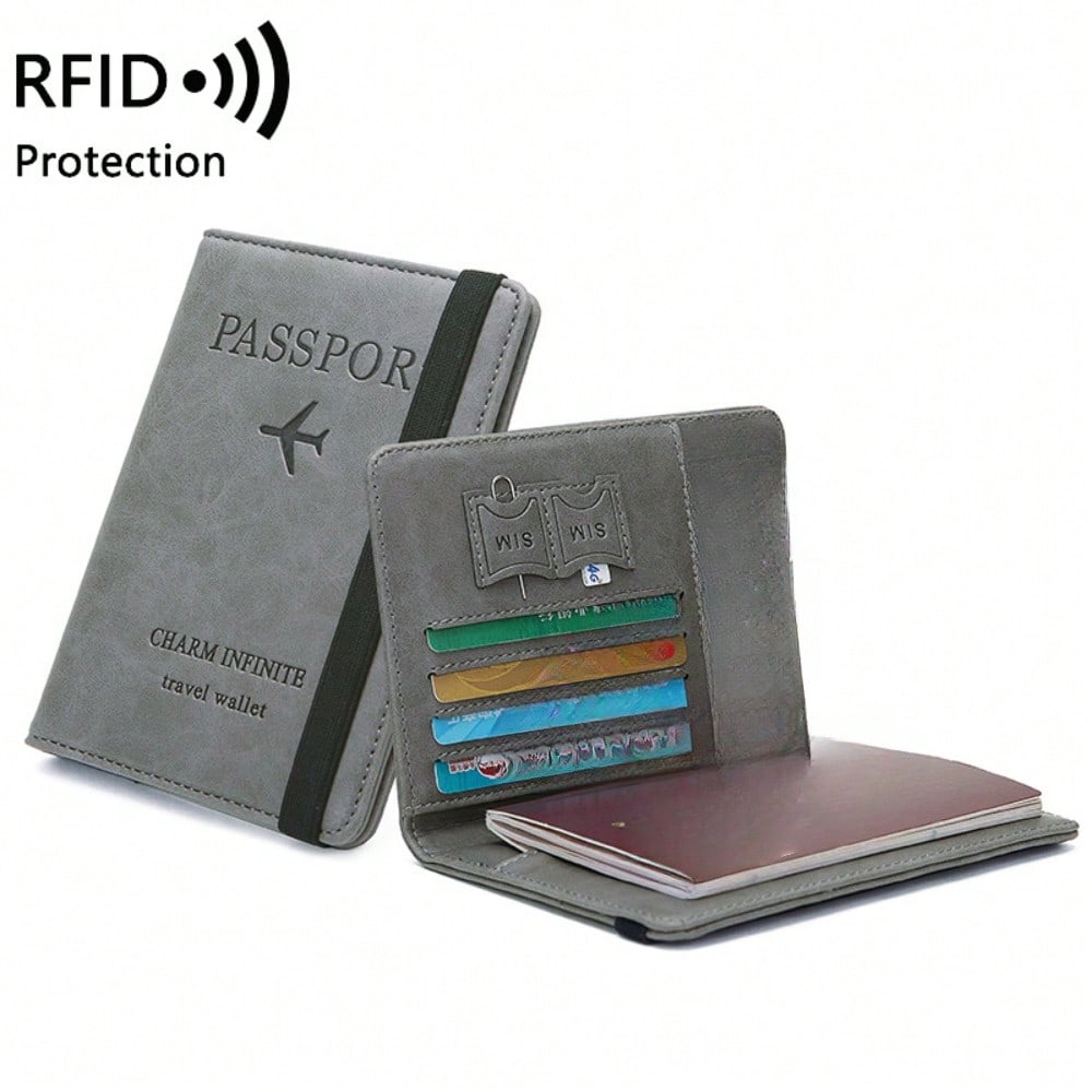 RFID-сумка для паспорта от кражи, простая и модная многофункциональная сумка для удостоверений личности, держатель для паспорта для путешествий за границу