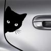 Car Black Cat Peeking Stickers Automotive Auto Decal Window Decoration 3D Simulation Cat Eyes Peeking Car Sticker