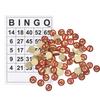 Vintage Wooden Bingo Game With 40 Bingo Number Cards and 75 Chess Family DIY Board Game for Adults