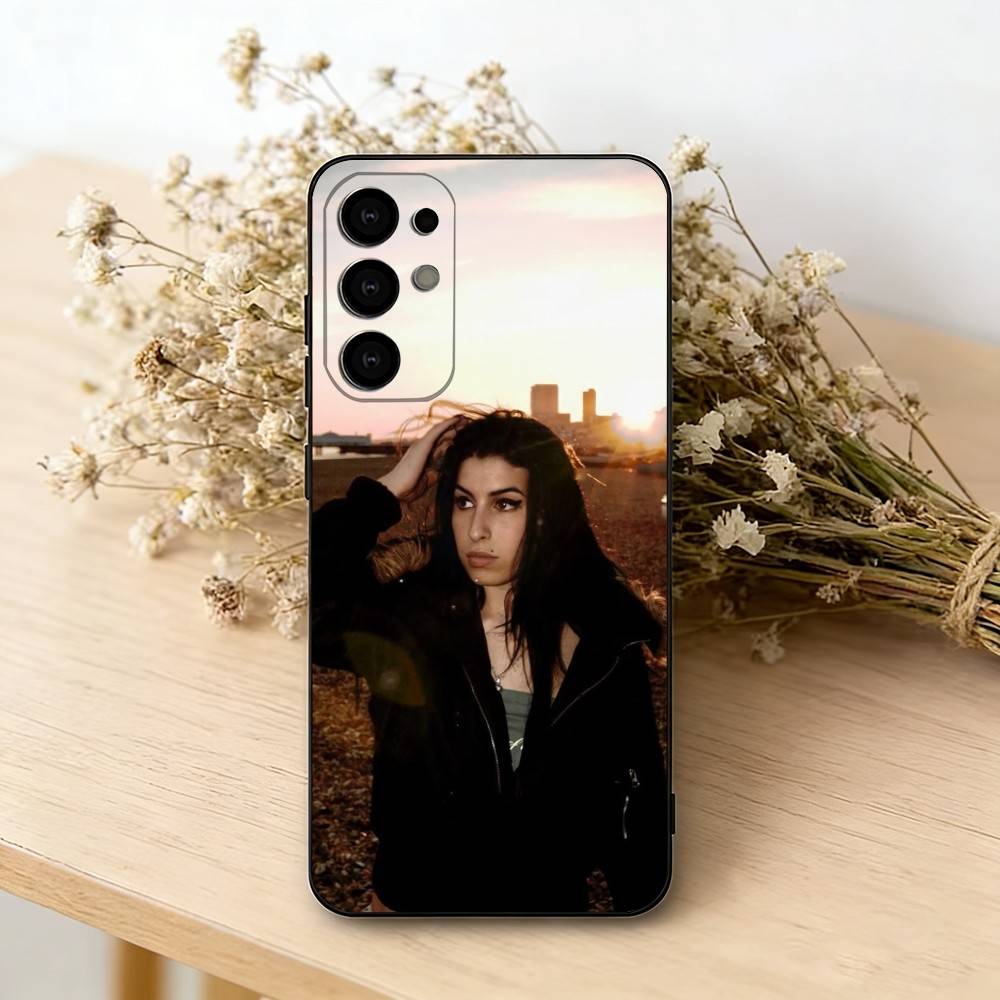 Чехол для телефона A-Amy W-Winehouse Черный Силиконовый Мягкий Для Samsung S25,S24,S21,S22,S23,S30,Ultra,S20,Plus,Fe,Lite