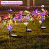 1-4Pack Garden Solar Butterfly Flower Lights Outdoor Decor Light Waterproof Stake Lights For Yard Pathway Patio