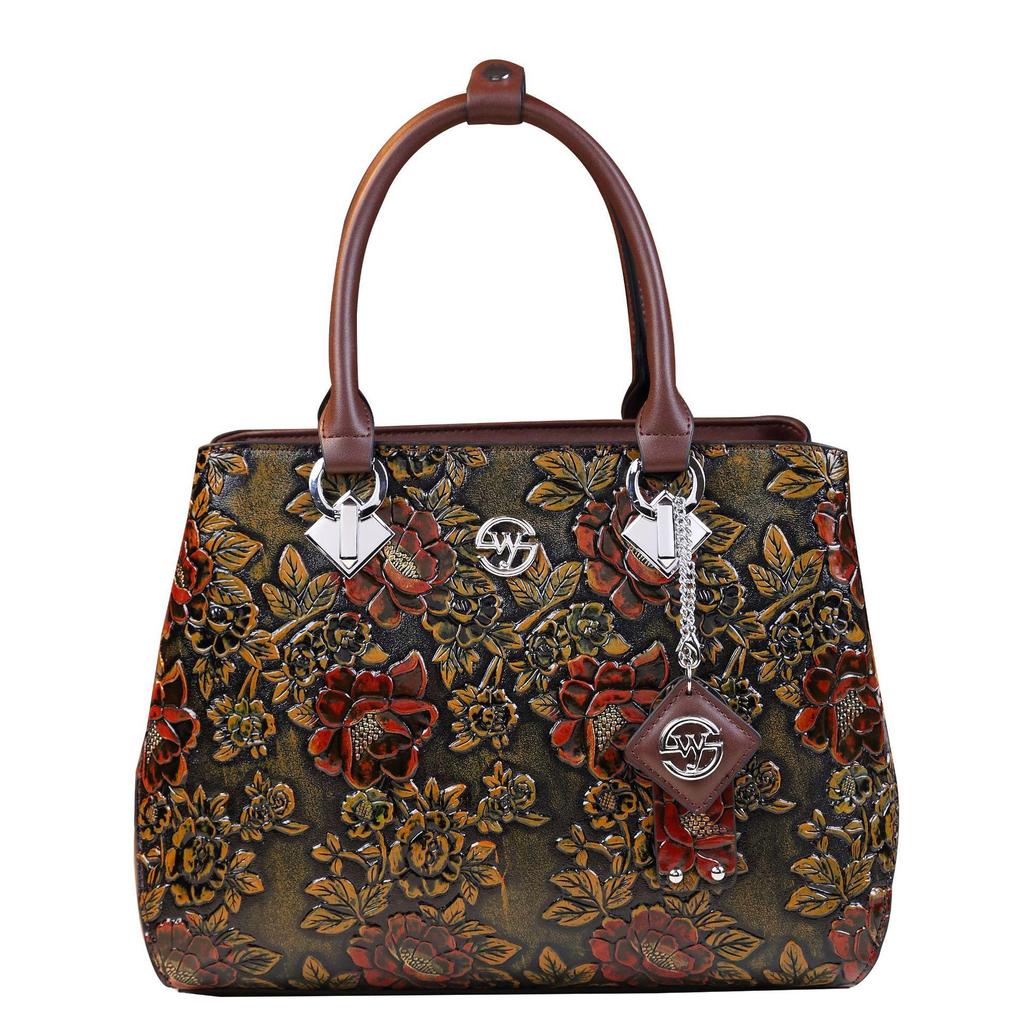 2025 Spring/Summer Large Genuine Leather Single Shoulder Bag for Middle-Aged Women – Light Luxury Brand