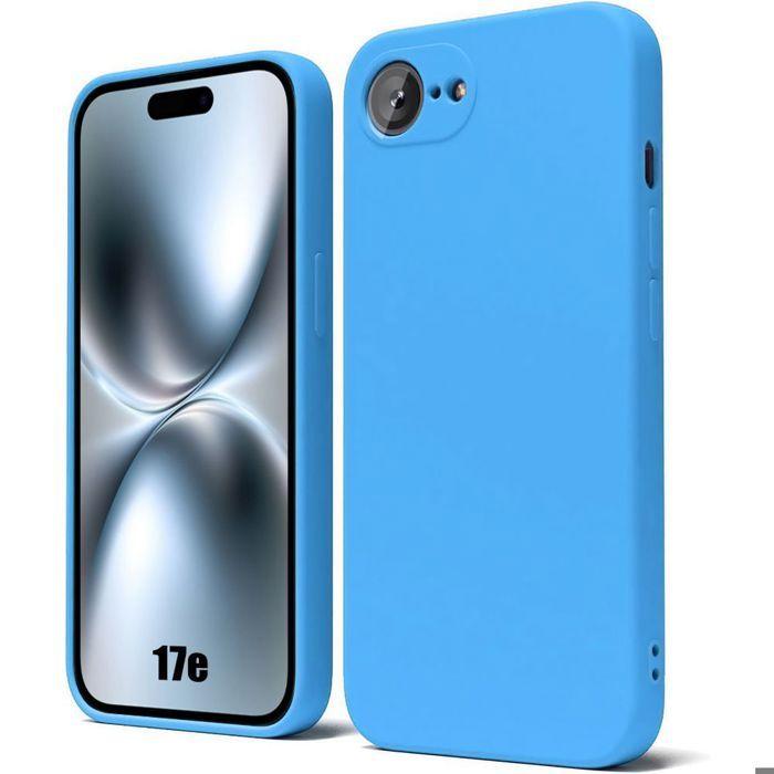 Coque Silicone - BOOLING - pour iPhone 17e - Protection Slim Légère Souple Anti-Rayures - Bleu