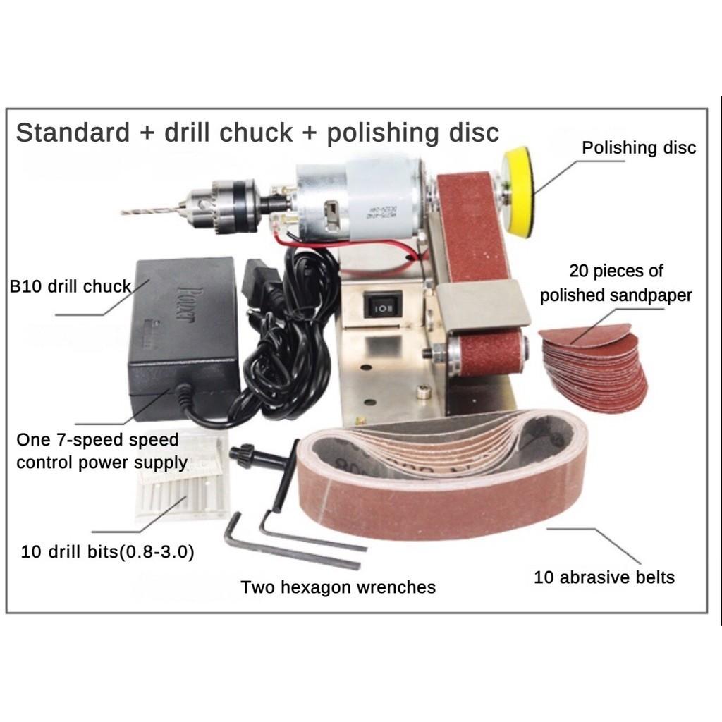 Mini Angle Grinder Small Desktop Household Knife Grinder Multifunctional Pure Copper Movement Belt Sander