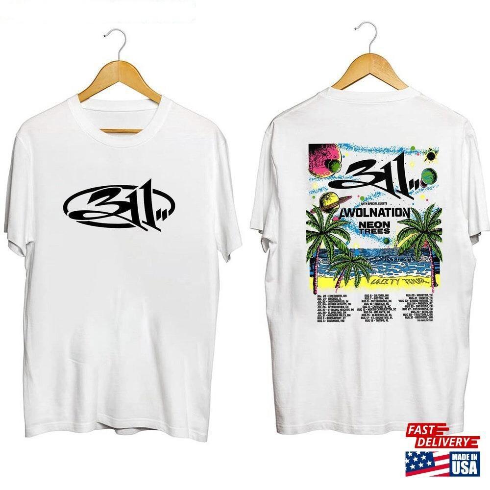311 группа The Unity Tour 2024 Хлопок Белый Все Размеры Унисекс Футболка Группы Унисекс Футболка