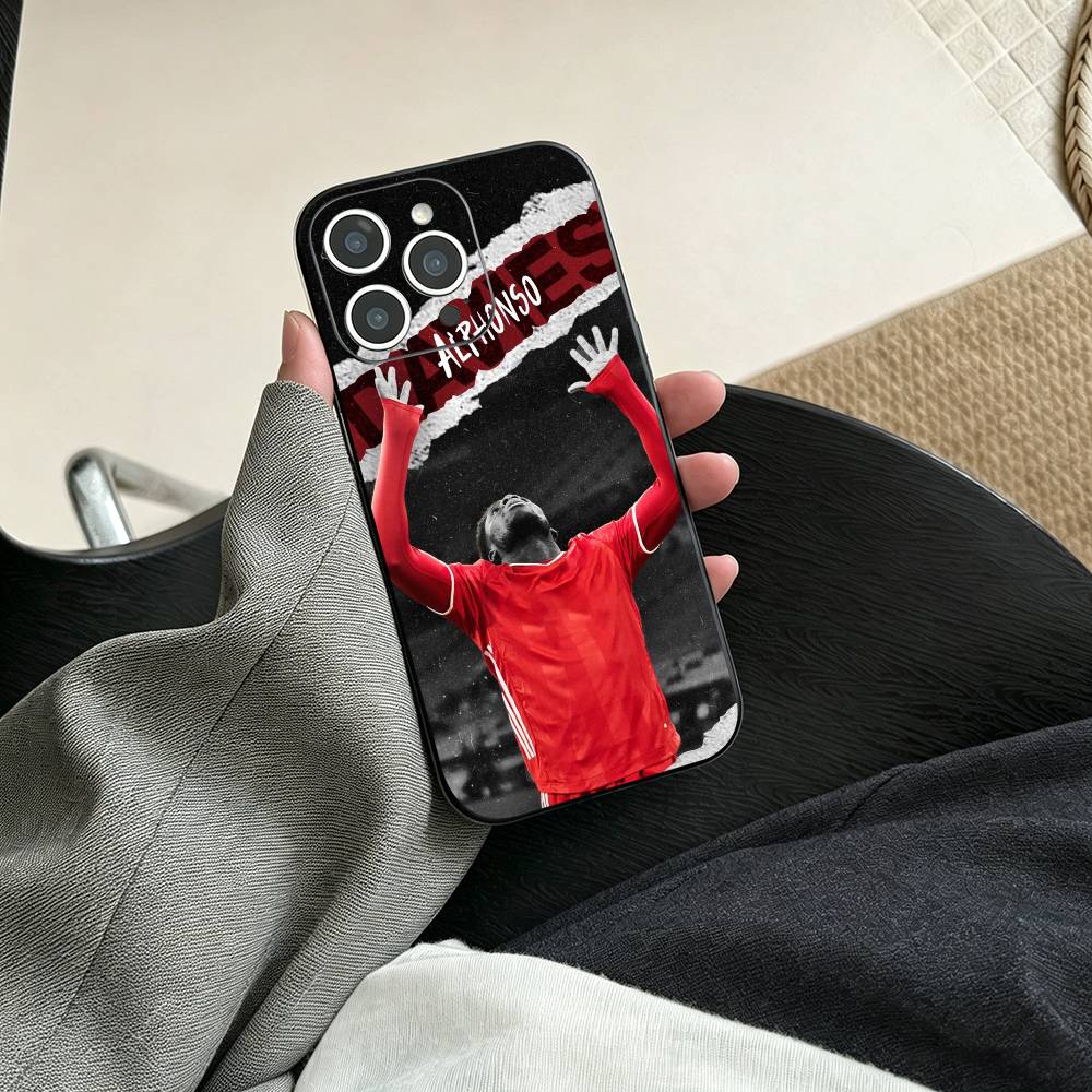 A-Альфонсо Дэвис Чехол для телефона для iPhone 17, 16, 15, 14, 13, 12, 11 Plus, Pro Max, Другие Мягкий Черный Чехол