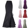 Steampunk Womens Skirt Gothic Victorian Mermaid Long Skirt Retro Medieval Ruffle Clothing Costume Fancy Dress