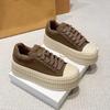 Женские кроссовки на толстой платформе из искусственной кожи, брендовая дизайнерская обувь для женщин, модная повседневная обувь, легкая нескользящая женская обувь