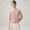 Elegant 100% Cashmere Round Neck Long Sleeve Outerwear