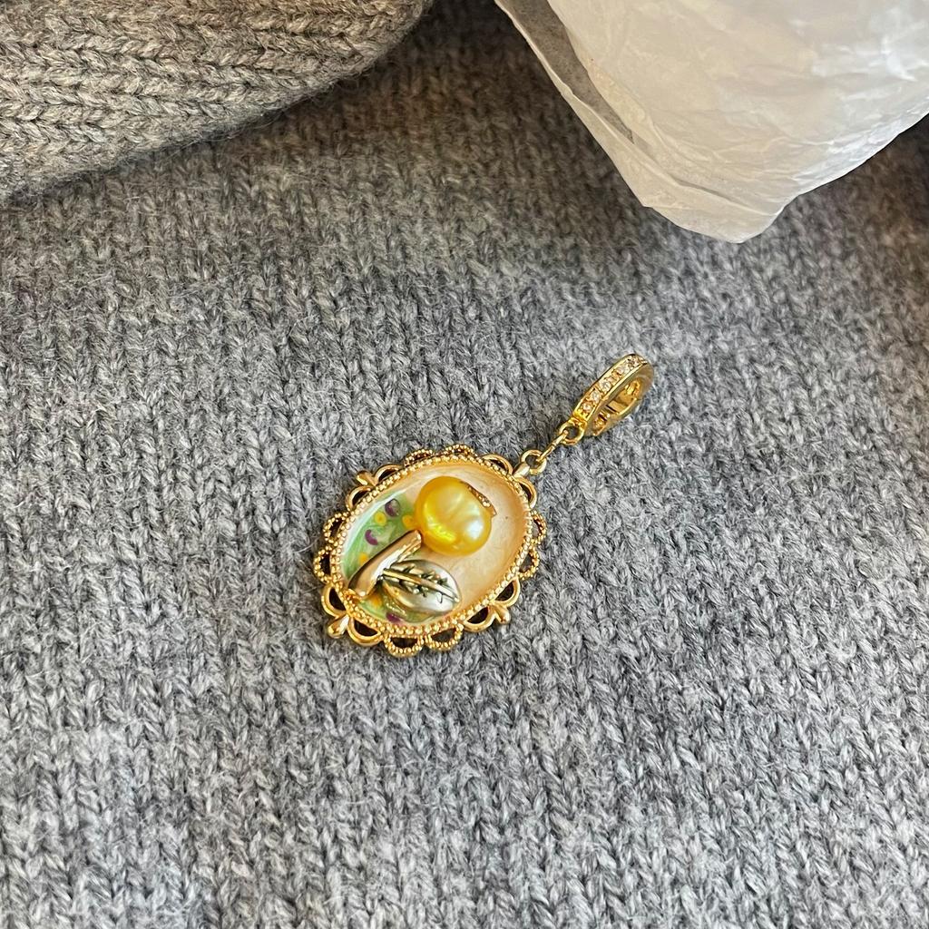 NALA Nala оригинальный дизайн ожерелье с капельной глазурью, роспись одиночный кулон без цепочки, универсальная ниша, подвеска с универсальной застежкой