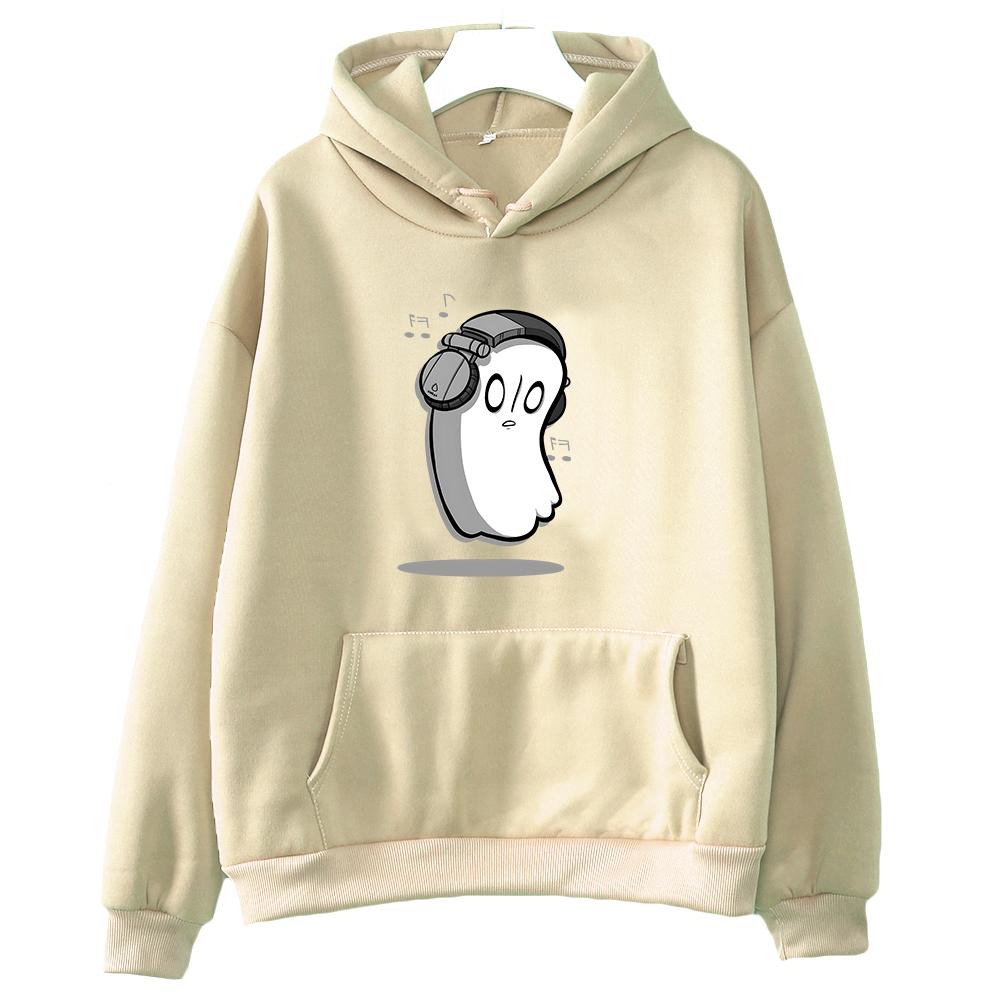Толстовки с капюшоном Undertale Game Napstablook Ghost Kawaii, женская толстовка с героями мультфильмов для Хэллоуина, пуловеры с графическим рисунком, мягкая теплая толстовка с капюшоном