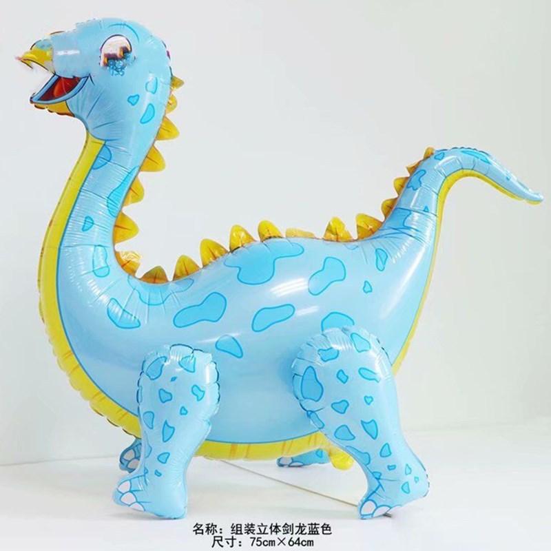 5pcs Dinosaur Aluminum Film Balloon, Triceratops Tyrannosaurus Rex Dinosaur Theme Party Decorative Balloon