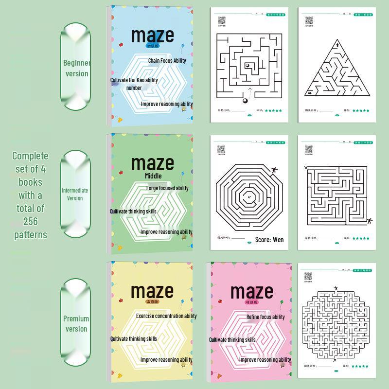 Книга-головоломка «Лабиринт» для детей: Улучшить внимание и мыслительные навыки