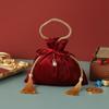Velvet Sweets Chocolate Packing Bag Red Drawstring Pouch Handbag Wedding Candy Packaging Bags