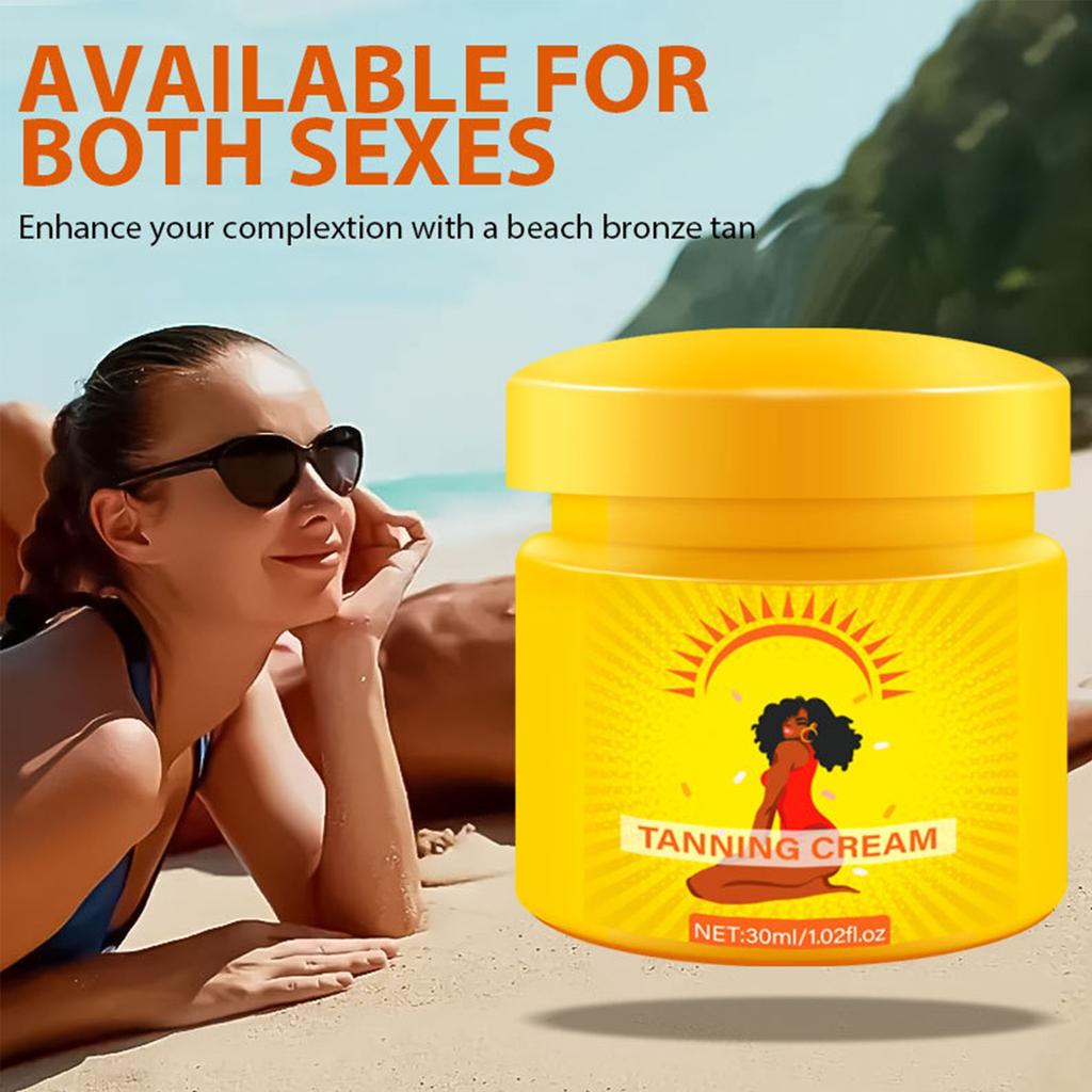 Tanning Gel,Intensive Tanning Gel, Tanning Gel For Tanning Bed Lasting Waterproof For An Amazing Tan For Body And Face(30G)