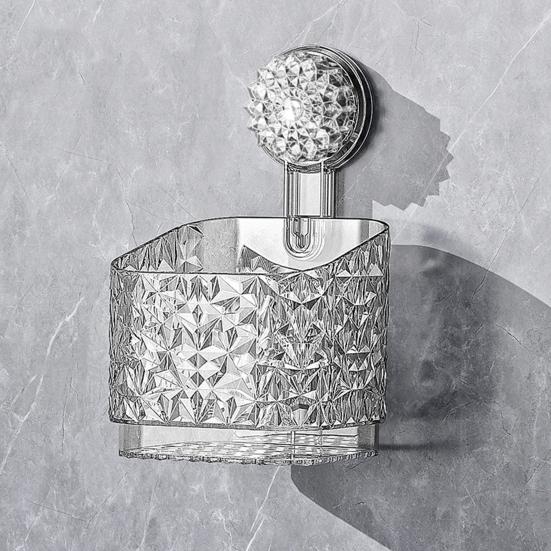 Душевая кабина, корзина для хранения в ванной комнате с присоской, большая вместимость, прочная несущая способность, сильная всасывающая полка для душа, органайзер