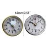 Mini Clock Insert Round Clocks Quartz Movement 2-1/2 65mm Diameter Clock Head Arabic Numerals DIY Crafts for Home