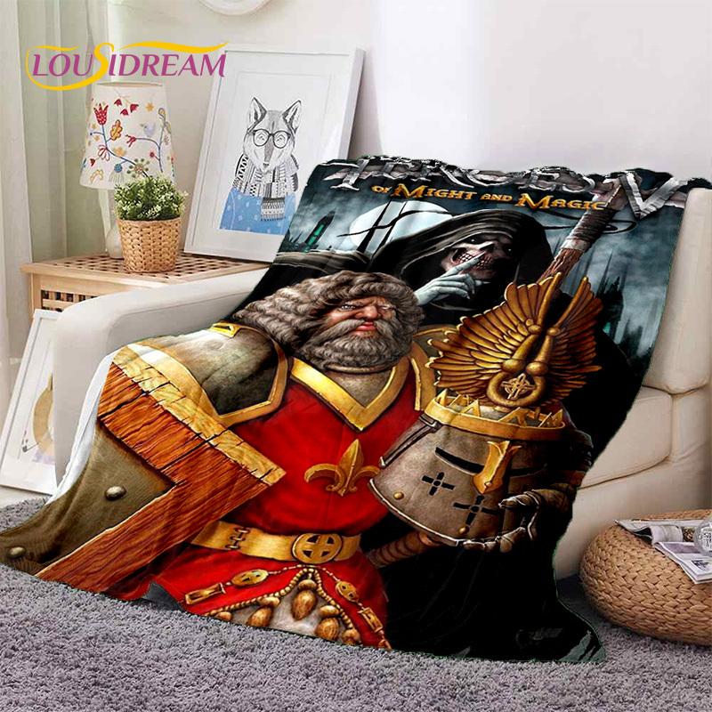 HD Heroes of Might and Magic Retro Game Soft Flannel Blanket,Throw Blanket Comfortable Blanket for Picnic Beds Sofa Home Bedroom