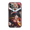 W-31 One Piece Luffy Soft Black Case for iPhone 11 12 13 14 15 6 7 8 X XS Pro Max XR Samsung  S21 S22 S23 S24 FE Ultra S8 Plus