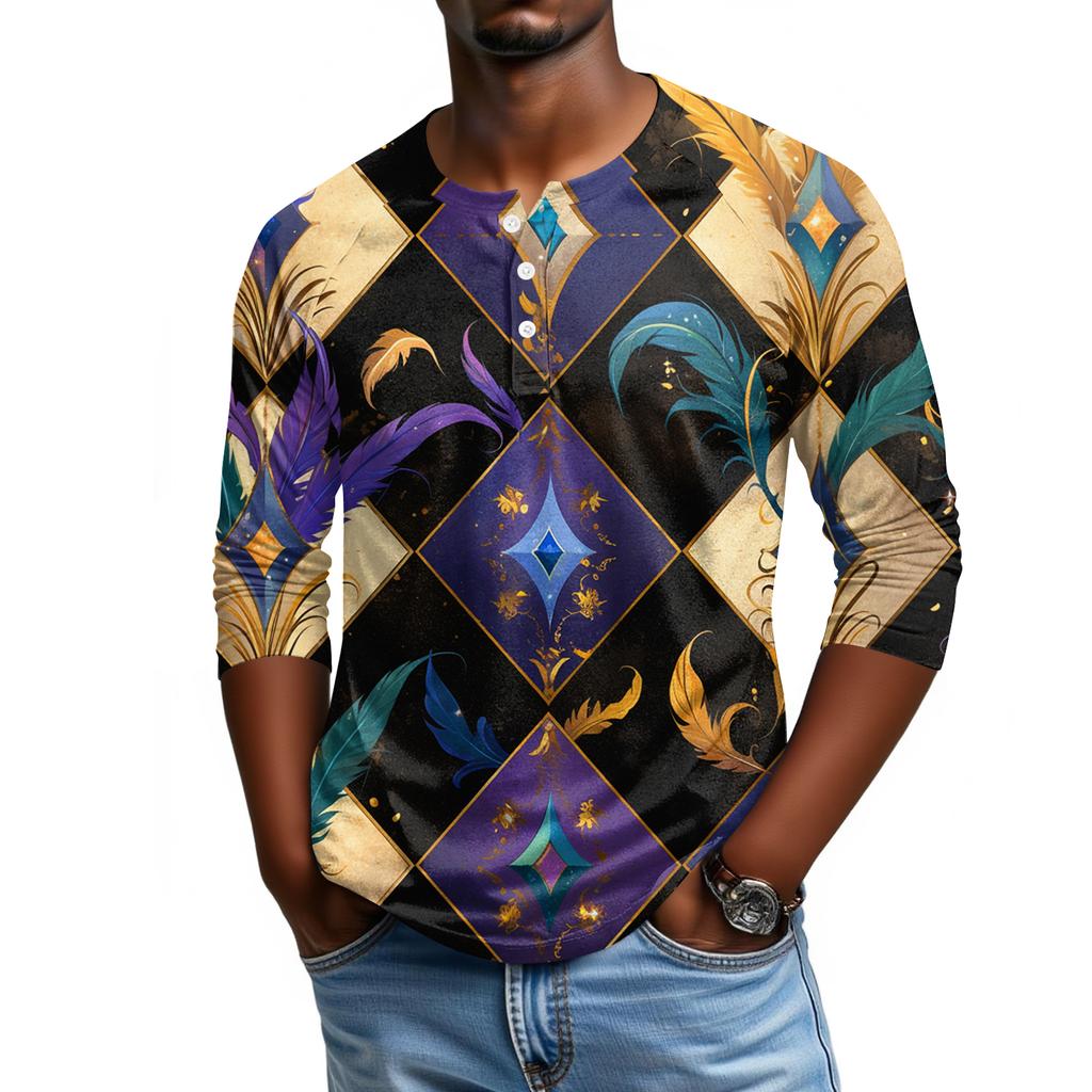 Мужской топ с рукавом реглан и рукавом три четверти