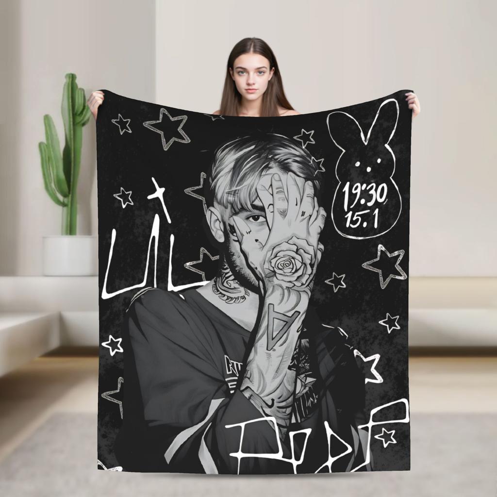 Плед Lil Peep Love Warm Плед для путешествий американского рэпера Плюшевое постельное белье Мягкие пледы для дивана и кровати Фланелевое покрывало Чехол для дивана-кровати