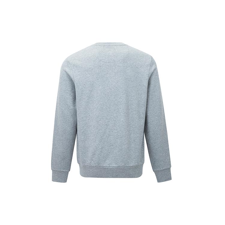 Burberry Sweatshirts Men's Light Heather Gray Crew Neck Moderate Regular 80020361