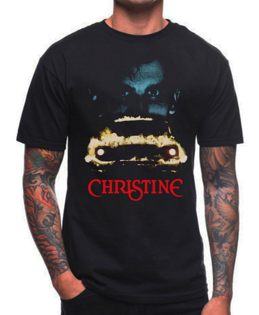 Unique Christine Shirt 1980s Horror Movie Film Cult TShirt Summer Cotton Short Sleeve ONeck Mens T Shirt New S3XL