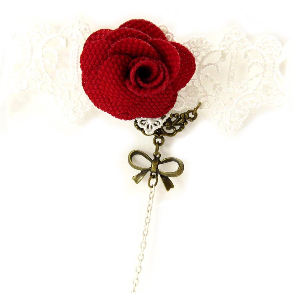 Les Trésors De Lily [K6574] - Дизайнерский комплект "Куртизанки" цвета слоновой кости (кружево)