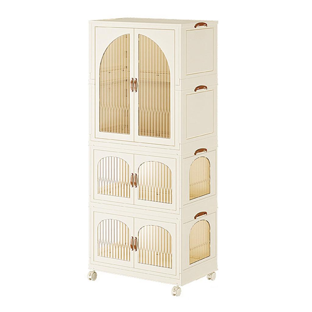 Одежный шкаф для одежды Пластиковый складной монтаж Бесплатная короткая арка для шкафа Дизайн Прозрачный шкаф