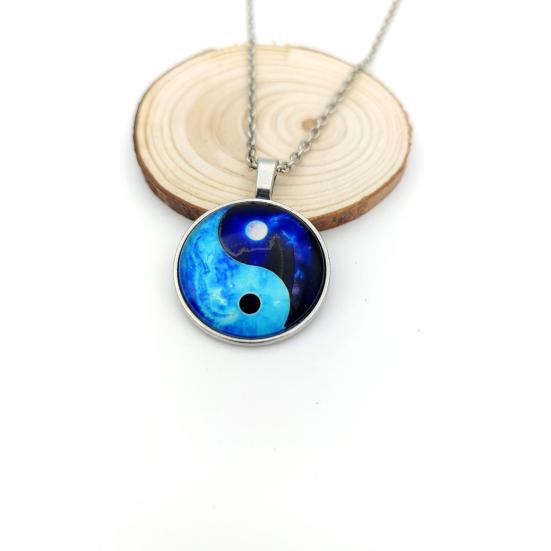 Мужское ожерелье Хип-хоп Камуфляж Геометрическое Гальваническое покрытие Коробчатая цепочка Наряд Нержавеющая сталь Мужской кулон-жетон Модное ожерелье