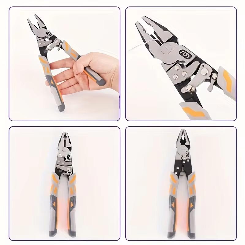 Новые самозажимные плоскогубцы с храповым механизмом, кусачки для проволоки, многофункциональные 9-дюймовые плоскогубцы электрика, промышленного класса, экономящие труд ручные инструменты