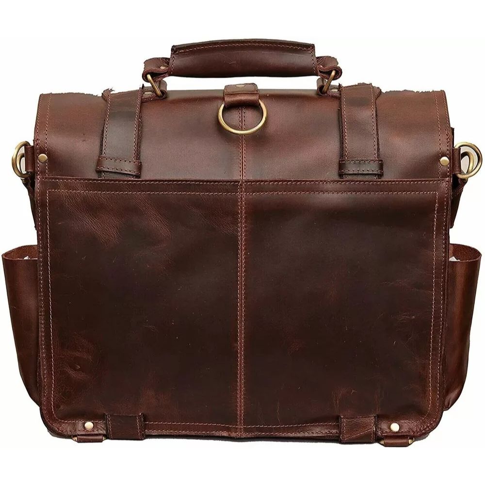 Новый мужской портфель из кожи буйвола, сумка через плечо, сумка для ноутбука 15,5 дюймов