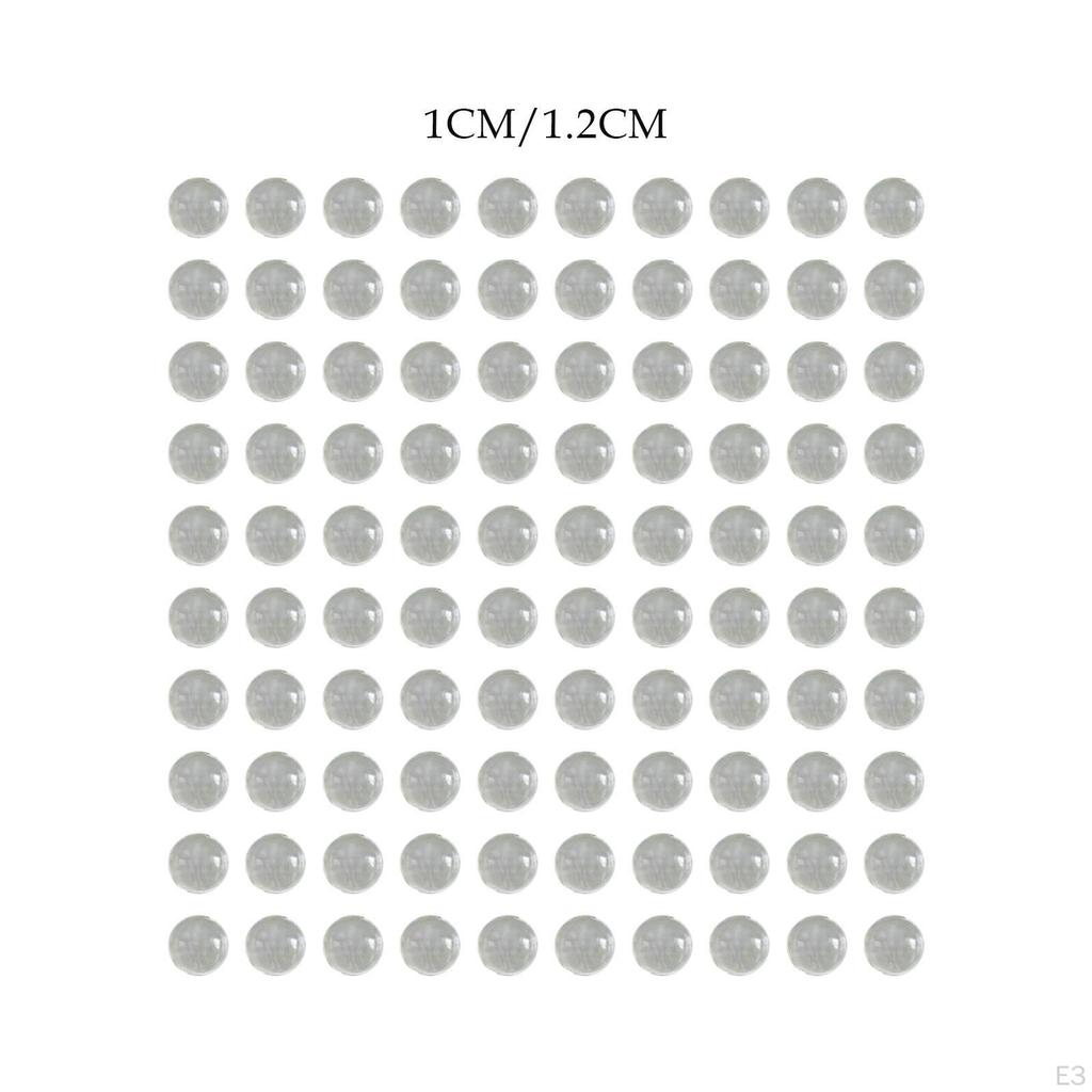 100 шт. маленькие стеклянные бусины прозрачные круглые без отверстий для декора стола, сферы декоративные