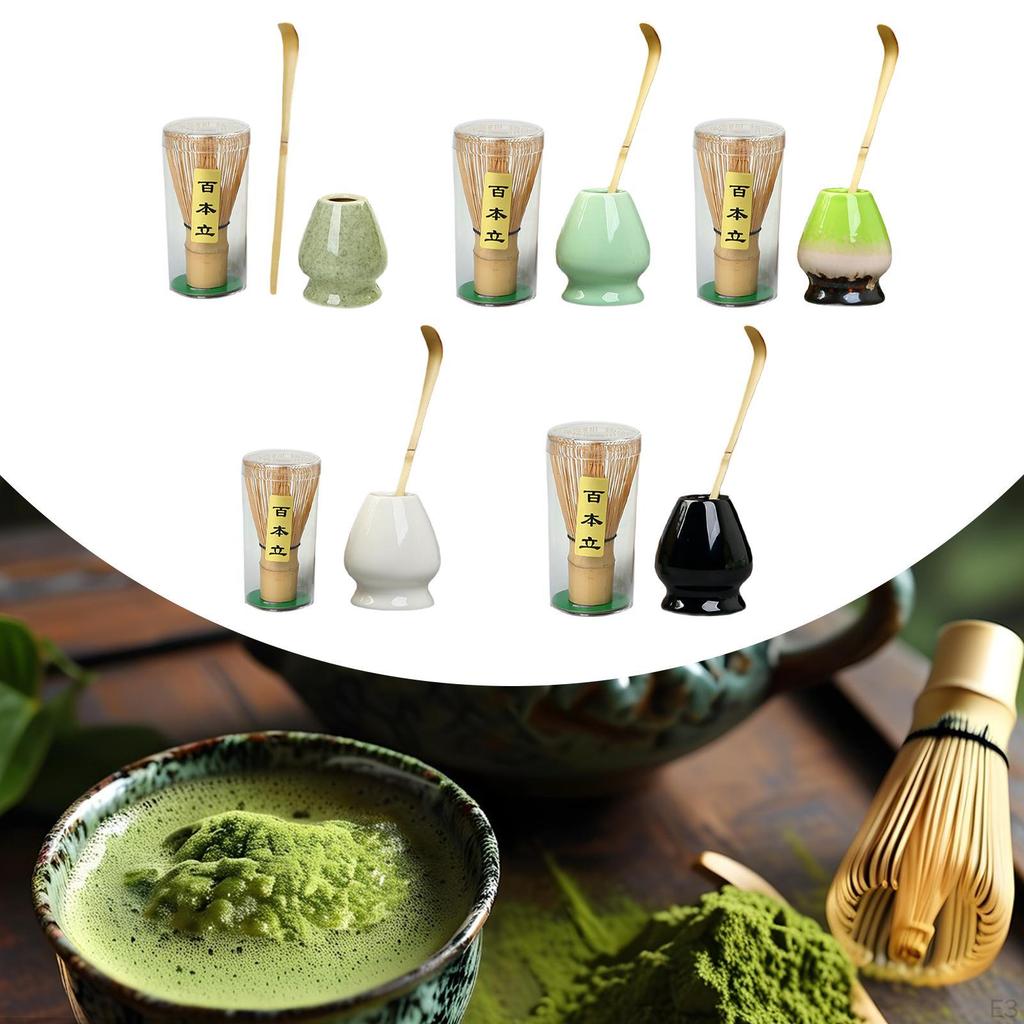 Японский набор для матча, современная чайная утварь, аксессуар, бамбуковый венчик, керамический венчик
