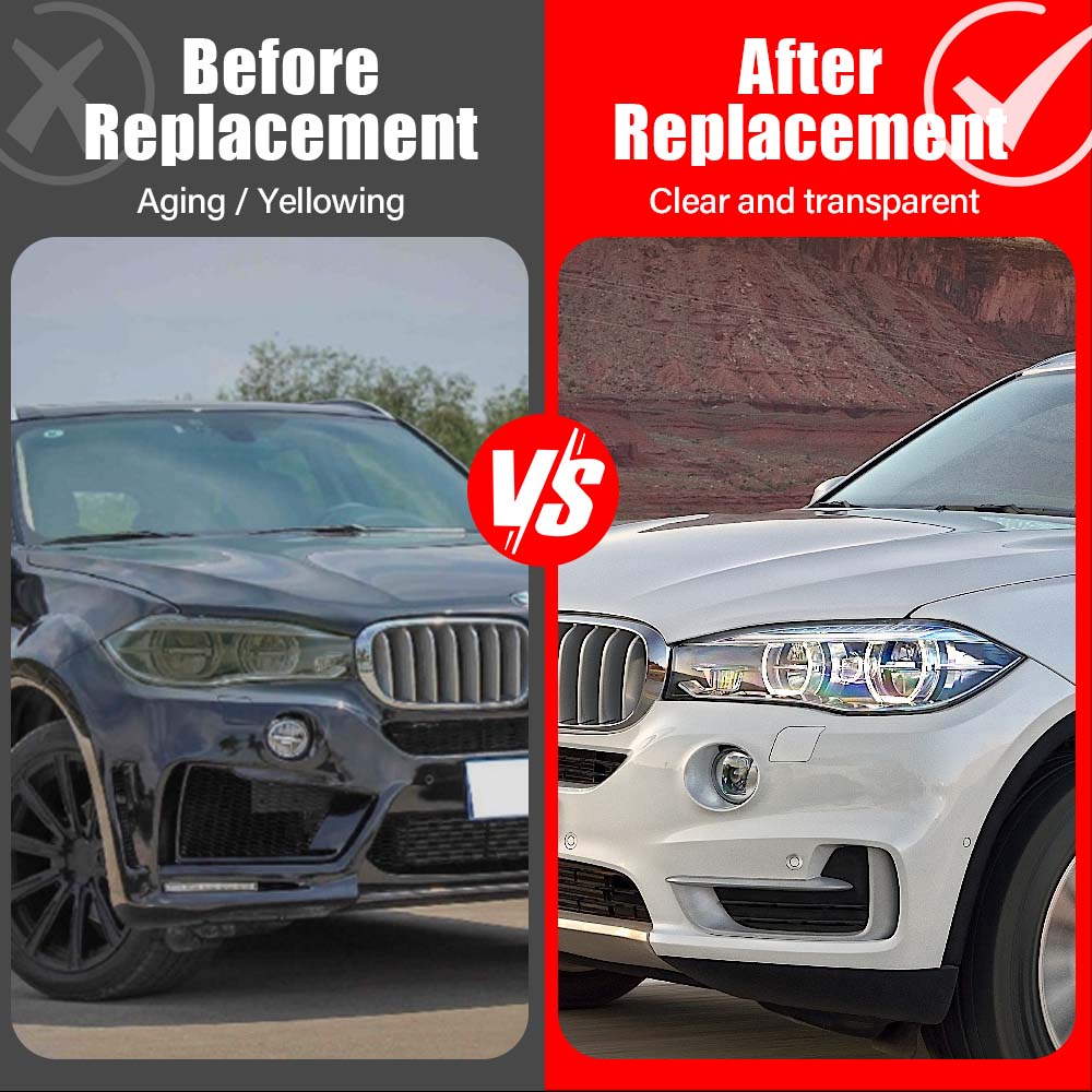 Стекло фары для BMW X5/X6 F15/F16 2014 2015 2016 2017 2018 Корпус фары Прозрачная крышка линзы Замена Автоаксессуары