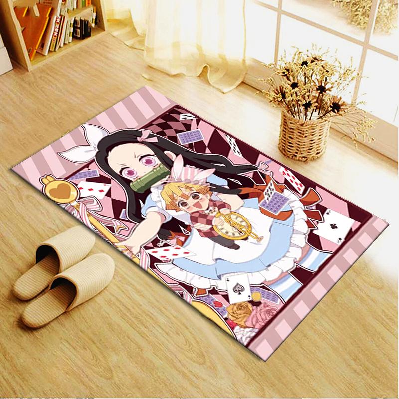 2025 New Nezuko Kamado Carpet Rug for Living Room Bedroom Home Sofa Decoration,Kids play Non-slip Floor Mat 97