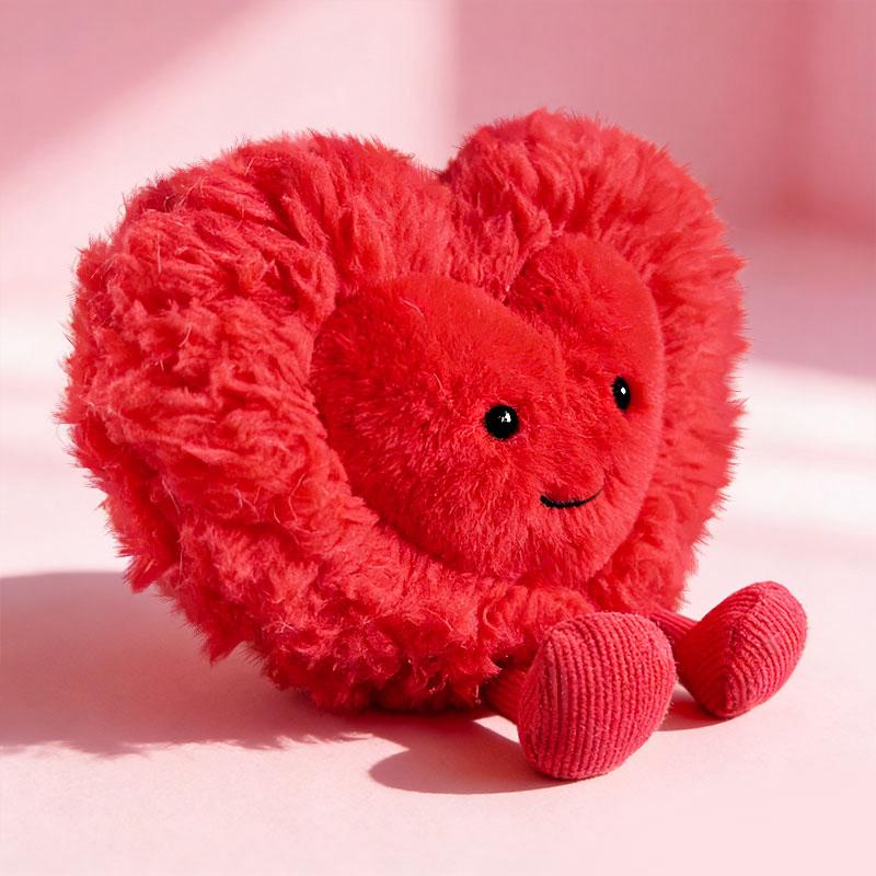 Heart-shaped Plush Toy Dolls for Gifts Couples Valentine's Day Romantic Birthday Presents Love Plush Figures