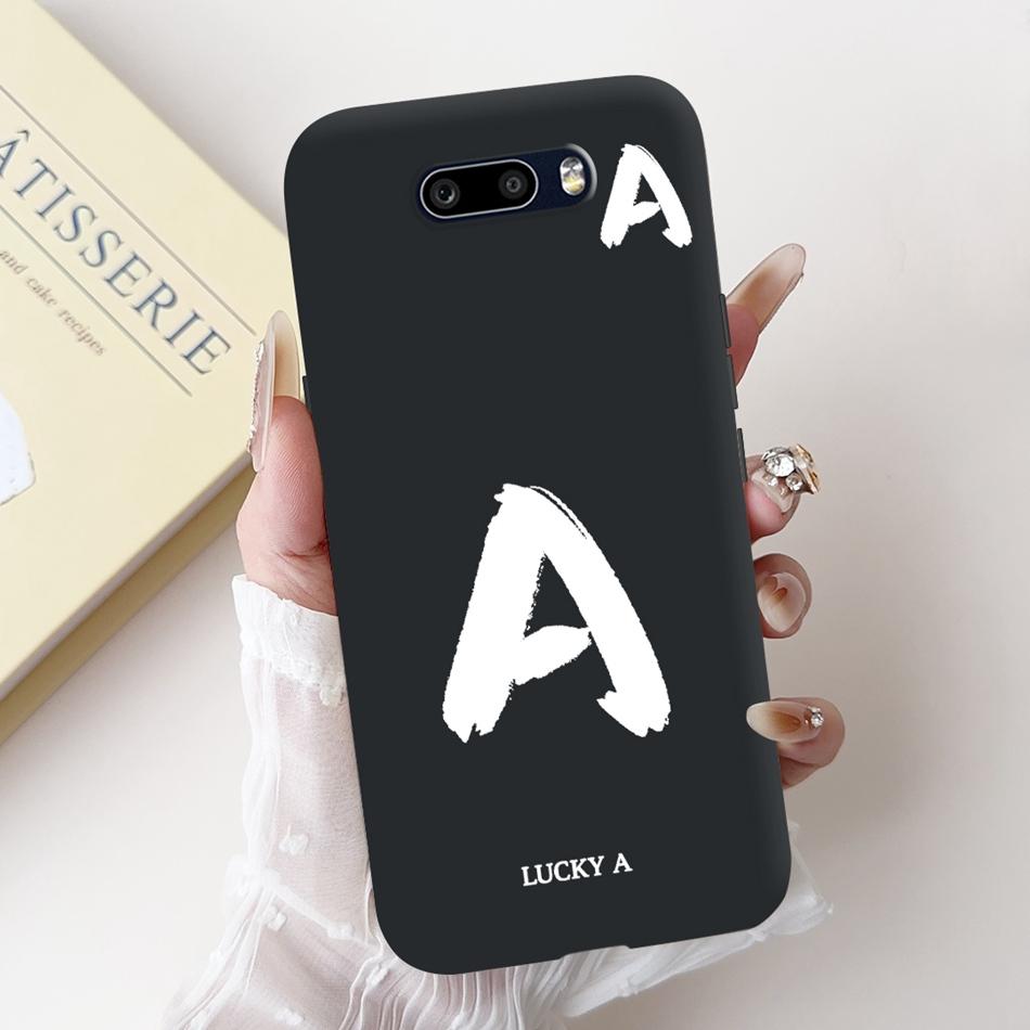 For LG V50S ThinQ / V50 ThinQ 5G Lucky Initial Letter Phone Case For LG V50 V50S ThinQ Black Silicone Soft Cases Bumpers