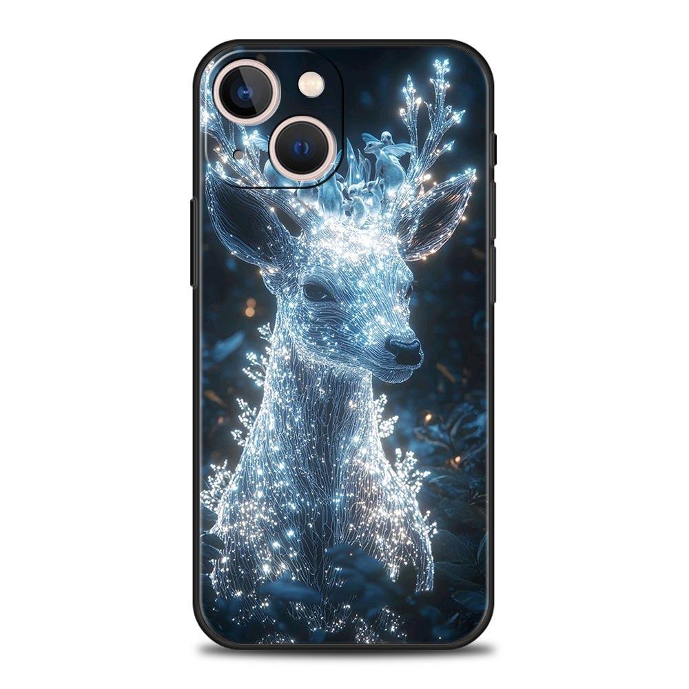 Мультяшный животный олень Чехол для телефона Cover для iPhone 17 16 15 14 13 12 Pro Max 11 Pro Max 17 AIR Plus Ударопрочный Мягкий ТПУ Корпус Capas