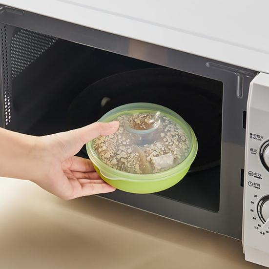 Контейнер для бубликов с прозрачной крышкой, прочная герметизация, безопасная для микроволновых печей, дуговой дизайн, круглый термостойкий контейнер для хранения десертного хлеба