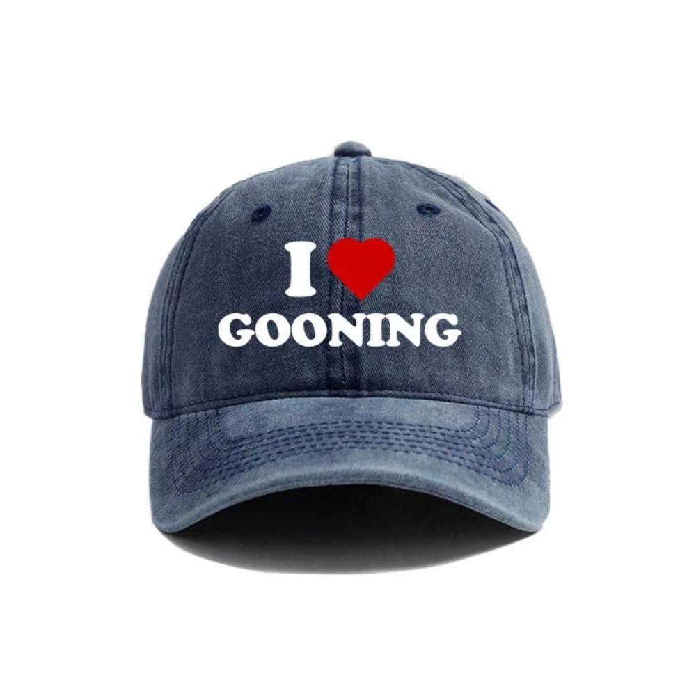 2026 Забавная Бейсболка с Принтом I Love Gooning Юмористическая Кепка Тракер Унисекс Для Улицы Защита от Солнца Кепка для Велосипеда и Рыбалки Модная