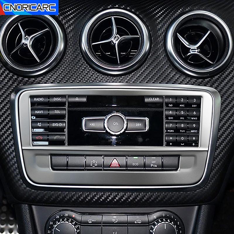 Консоль CD Панель Рамка Украшения Узор Карбон Отделка Для Mercedes Benz A Класс W176 GLA X156 CLA C117 2013-2018 Автомобильные Аксессуары