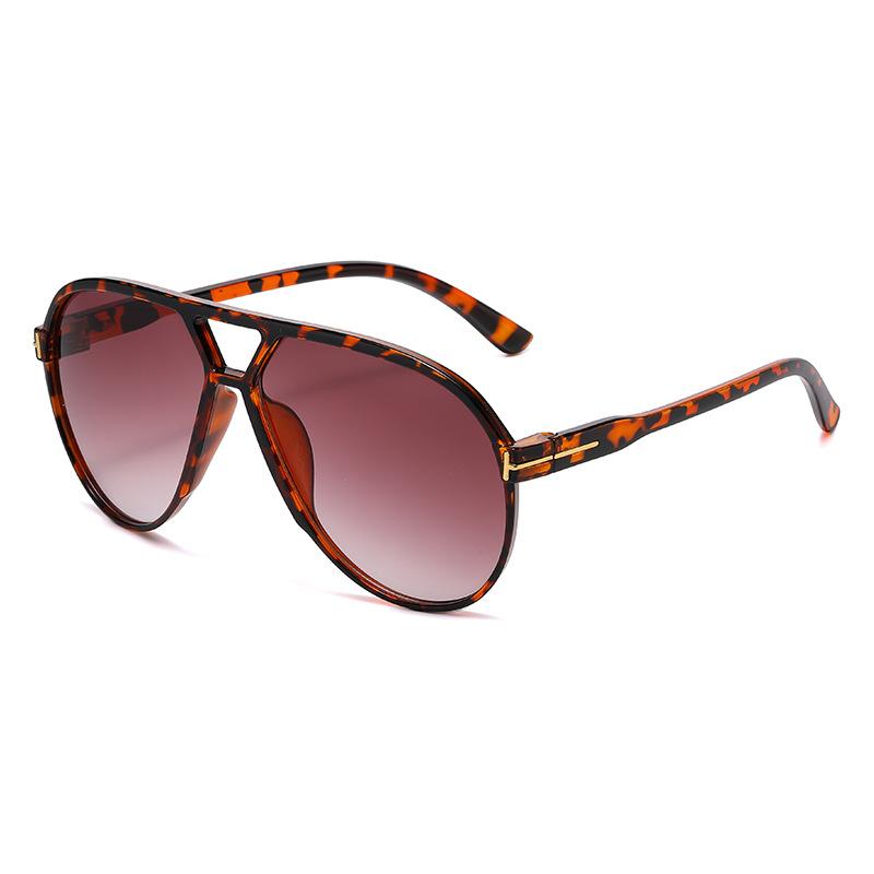 Буква T Двойная перекладина Большая оправа Зеркало-жаба Новые Ретро Солнцезащитные очки Авиаторы Солнцезащитные очки Солнцезащитные очки JH30