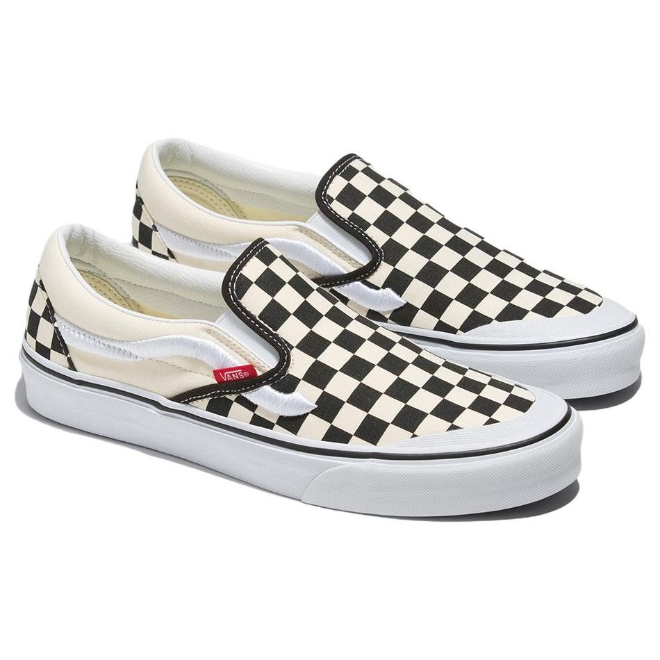 Vans Classic Slip-On 138 Sidestripe - Black Checkerboard Unisex Sneakers VN000BW3BKC