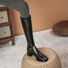 Модные женские ботинки с квадратным каблуком и квадратной головкой 2024 года, новые осенне-зимние ботинки для женщин, нескользящие, однотонные женские ботинки для улицы