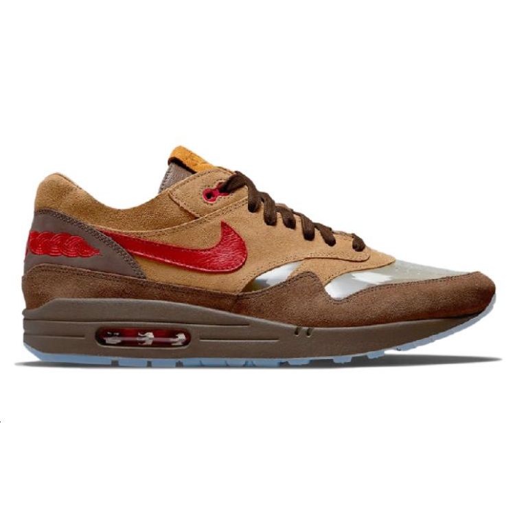 Nike CLOT X  Air Max 1 Tea Leaf Brown Death Kiss 2.0 Tea Leaf Повседневные кроссовки Кроссовки унисекс Желтый DD1870-200(S-BOX)