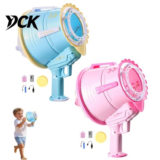 Interactive Parent Child Play Toys Automatic Smoke Bubble Machine, Handheld Air Cannon Blower, Rechargeable Outdoor Party for Toddlers Toy Kids Games