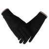 Double Sided Plush Finger Gloves Suede Fabric Warm Gloves New Touch Screen Gloves  Men's Style