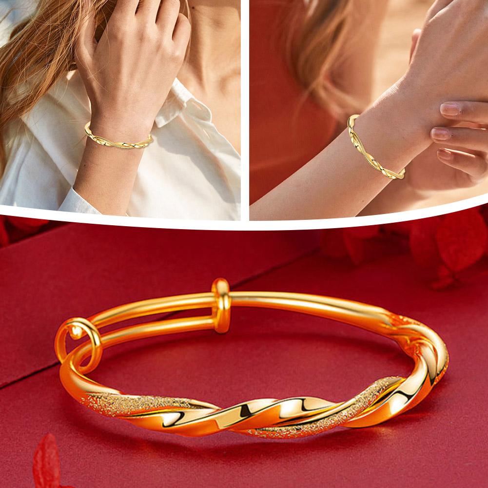 Корейская версия винтажные золотые браслеты цвета ниши дизайн витые модные аксессуары свадебные украшения J4X7