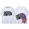 Графическая хлопковая футболка унисекс Magic Digital Circus, футболка, повседневный топ с коротким рукавом и круглым вырезом, модная уличная одежда, наряд для родителей и детей